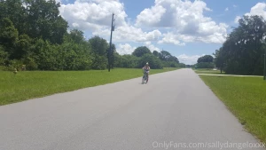 Riding around today with both tops down and 4 mile bike ride part 1