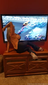 Sexy pics in jumpsuit wedge heels