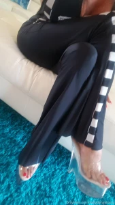 Sexy pics in jumpsuit wedge heels part 2