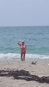 Pics at beach thong bikini