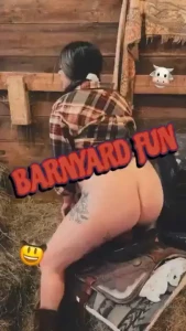 Barnyard fun tip 6 to get this full length video of me in the barn