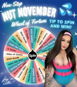 Non stop nut november wheel of fortune mega prizes mega wins 1 spin -