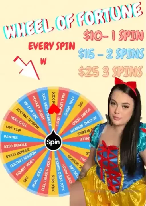 Best prizes yet 10 for 1 spin 15 for 2 spins 25 for 3 spins only 3 