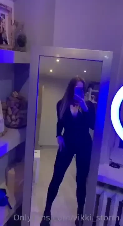 Woman in black total black guess color of my underwear right now 