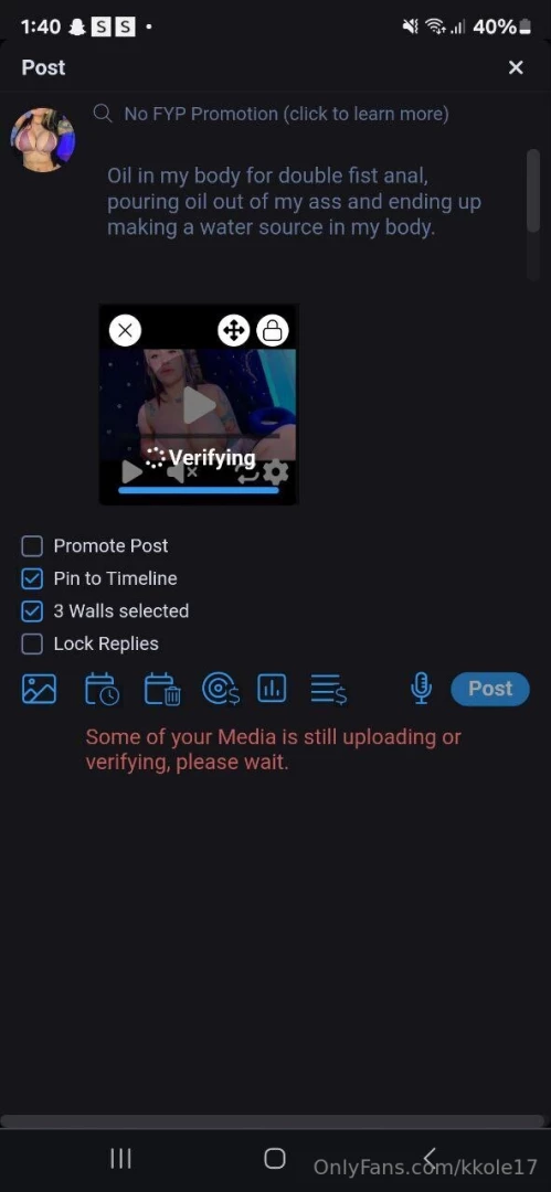 I can not upload this video here and not a small sample in the next 