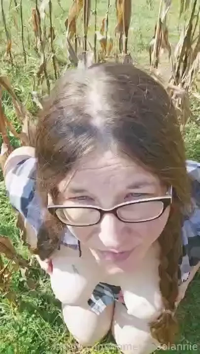 Can i suck your dick on my knees like this in the garden or do you 