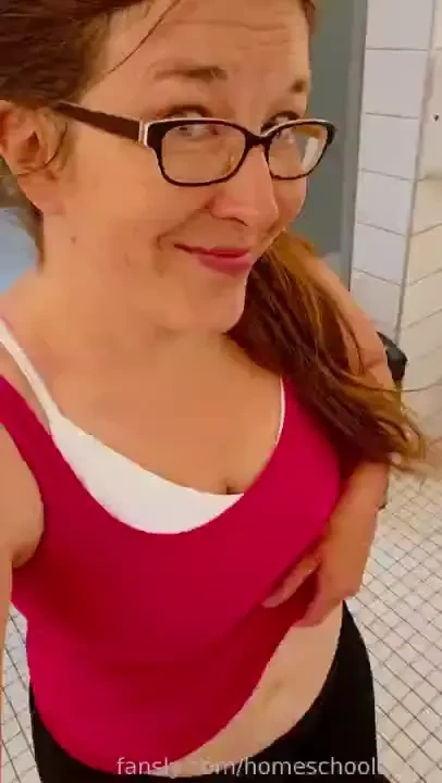 At the ymca yesterday tits flashing gym gymclothes milf pawg public 