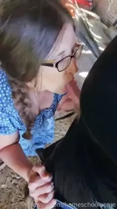 Finishing hubby off in the barn getting naked and a nice cumshot at