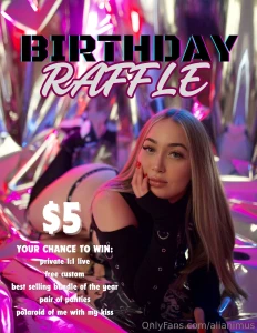 Birthday raffle is here for my birthday i m planning to do something
