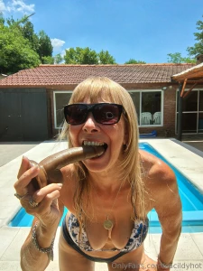 Today enjoying the pool in a very hot weather and playing with my big part 2