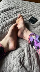 These feet need some attention rub them for me