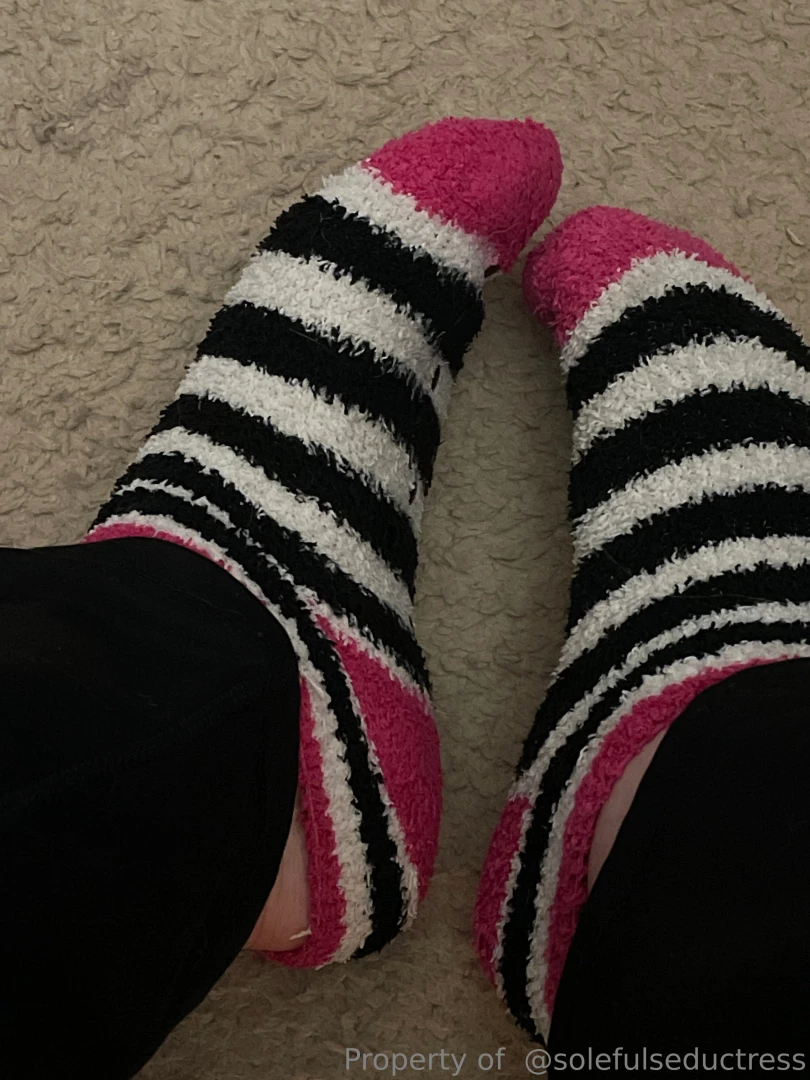 Long day cold night needed fuzzy socks 