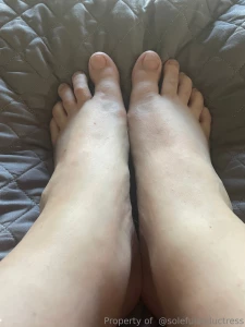 These feet will need a good massage later would you rub them for me
