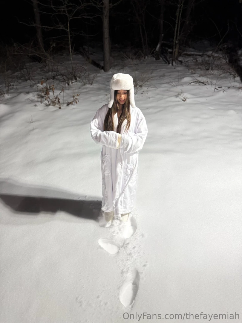 Seeing how little i can wear in this snow stripped out of my robe eek 