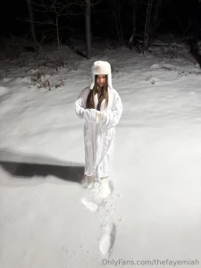 Seeing how little i can wear in this snow stripped out of my robe eek