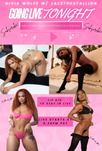 The live is tomorrow 6pm pst make sure yall have yall money put to the