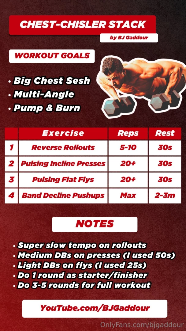 Workout of the week chest-chiseler video with exercise demos workout part 1 