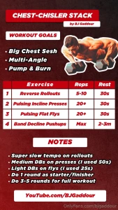 Workout of the week chest-chiseler video with exercise demos workout part 1
