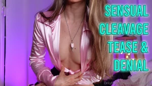 Sensual cleavage tease and denial in silky blouse i know you ll be