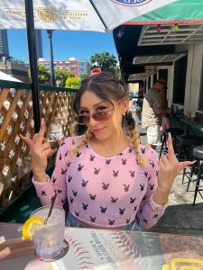 La - mads flores traveled for her 1st shoot in front of hollywood this