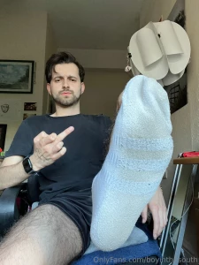 Swipe to take off my work dirty sock enjoy part 1
