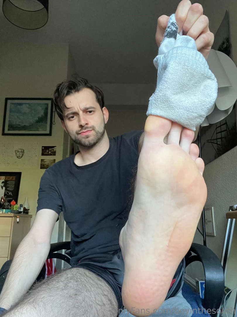 Swipe to take off my work dirty sock enjoy part 3 