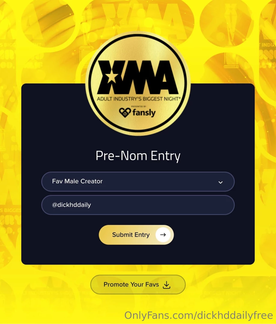 Go nominate me for fav male performer https www xma show fans c part 1 