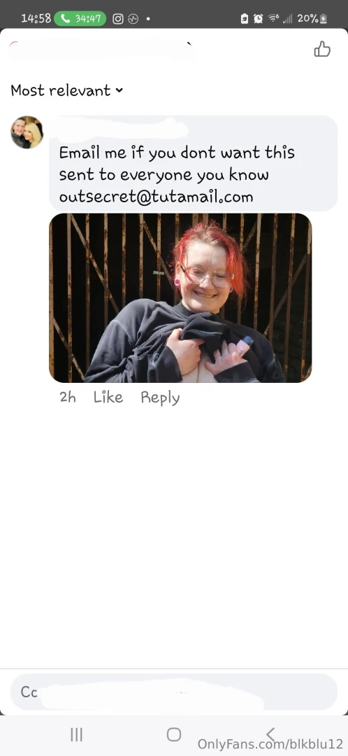 Whoever screenshotted my photos and are trying to bla ck mail me i 