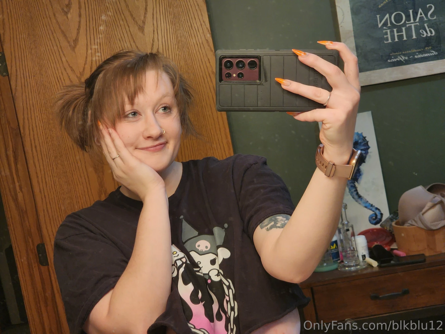 Dyed my bangs what do we think about pig tails deciding if i should part 1 