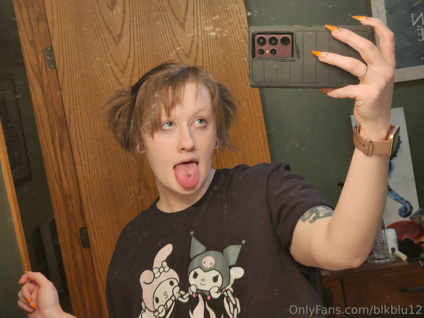 Dyed my bangs what do we think about pig tails deciding if i should part 2 