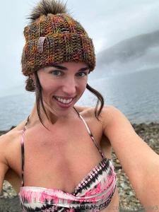 Nothing like stripping down for a cold icy dip love my winter cold