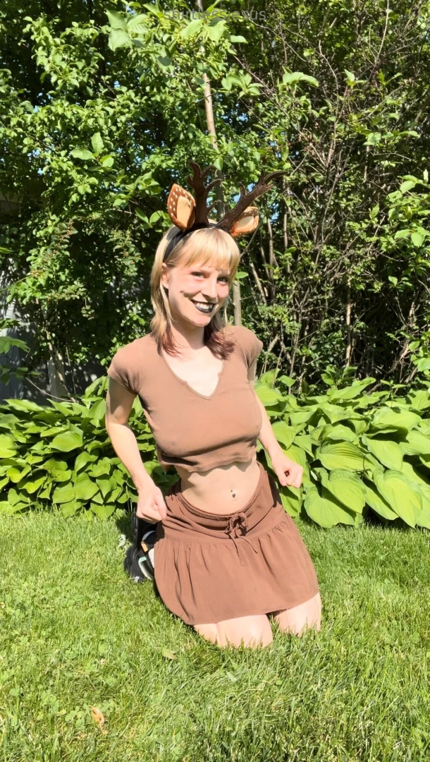 A deer girl flashes her tits at you let s keep it our little secret 