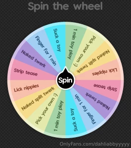 Just made a wheel for onlyfans lives when i get back i m excited to