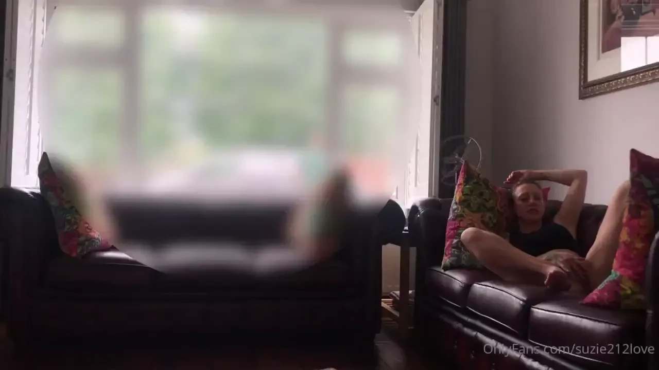 Wank on the sofa whilst the gardener mows the lawn - full version in 