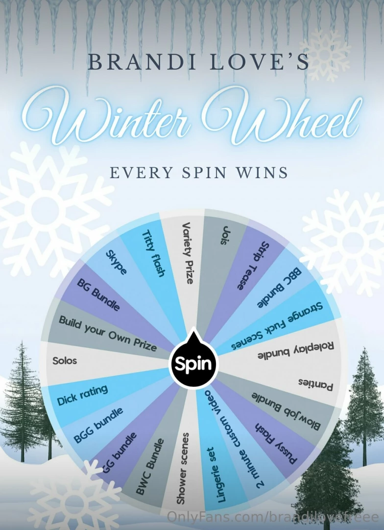 Brandi s winter wheel - each contribution will be entered into 