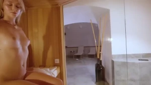 Brand new sauna fuck dm me sauna3 to get the full video do you mind if