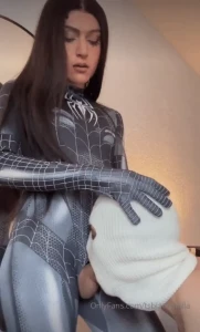 Spider-man i like to fill this bitch s face with spider web every time