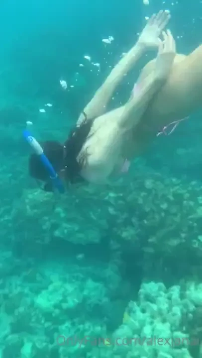 Flashing my titties to the fish 