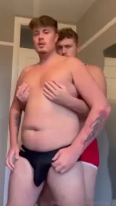 Me and twunkletoes admiring each others growing bodies