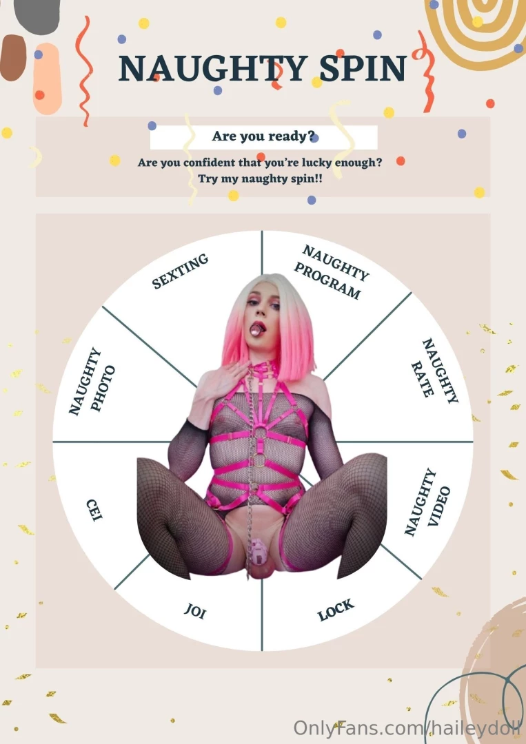 Spin to sissy babe feeling lucky pretty thing my naughty wheel is 