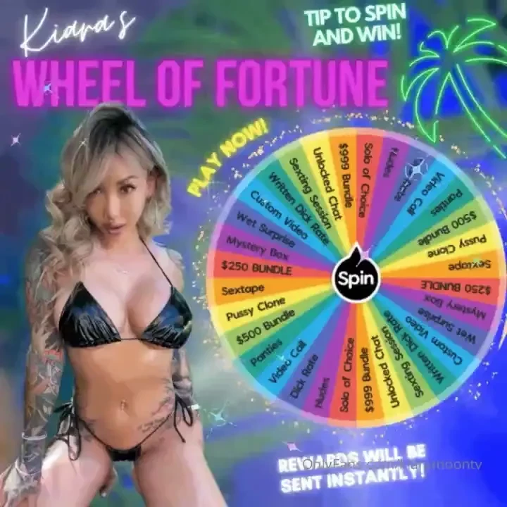 Omg it s here kiara s wheel of fortune everything you want is on this 