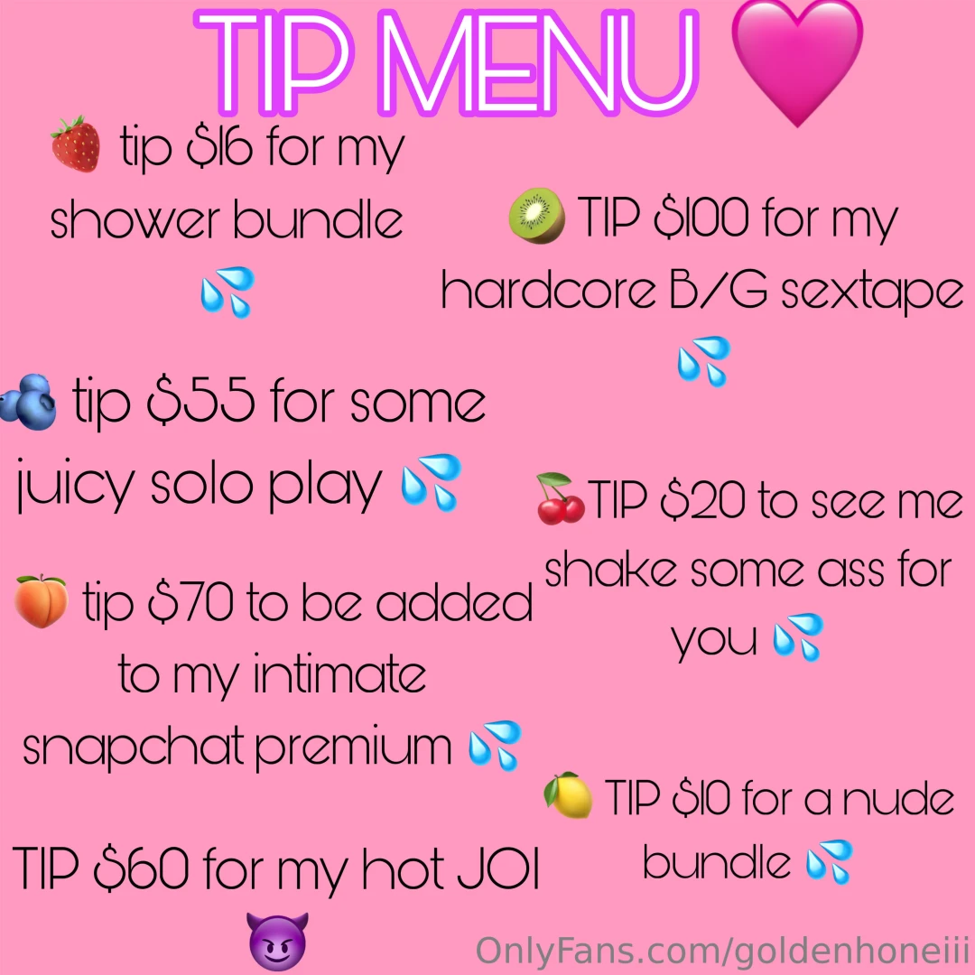 Made a lil tip menu for a few things to hopefully make it easier to 