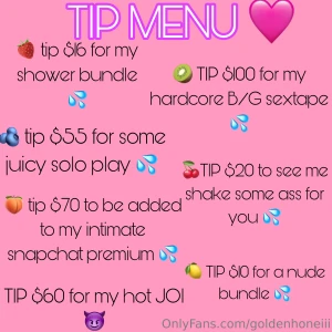 Made a lil tip menu for a few things to hopefully make it easier to