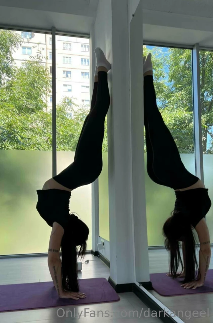 I challenged myself with this new pose today the world feels different 