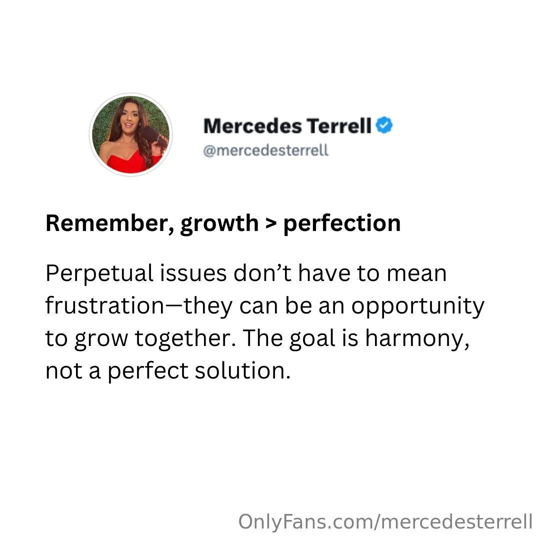 Many relationship problems don t have a perfect solution and that s part 1 