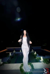 Watering the ivy took a quick dip in the pool with ivy lebelle before