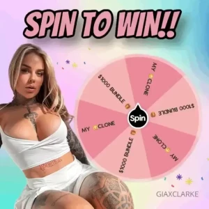 Win your pussy clone now babe 15 - 1 spin 25 - 2 spins 2 spins max