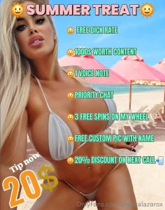 Summer treat tip now to get all your gifts free dick rate 1000 worth