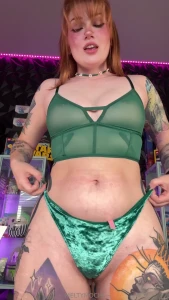 I love the way green makes my hair color pop