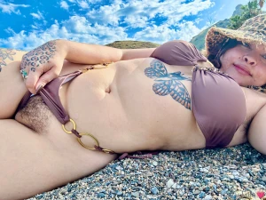 Hairy in the beach